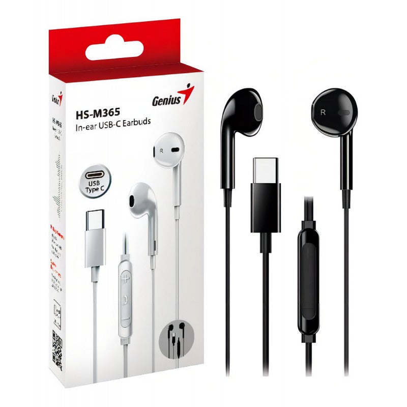 AURICULARES IN EAR USB-C GENIUS HS-M365 BLACK