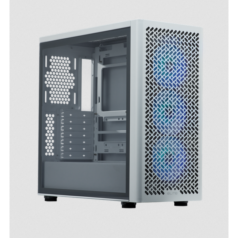 GABINETE COOLER MASTER ELITE 502 WHITE (3 Fans ARGB)