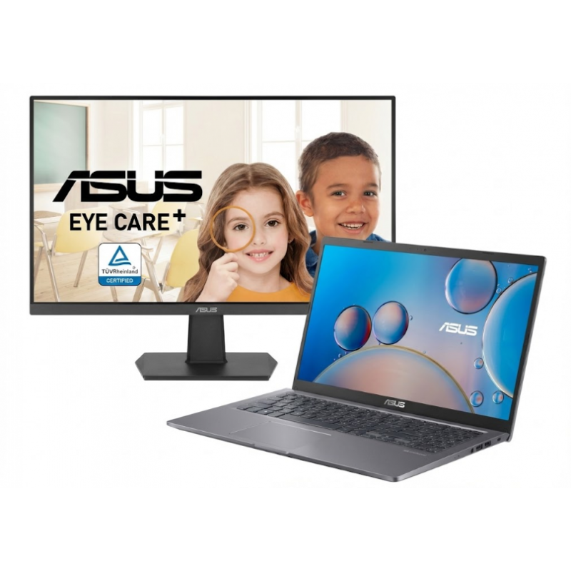 KIT ASUS NOTEBOOK X515EA I3 15.6 FHD 256 GB 4GB WINDOWS 11 +  VA24EHF FHD IPS 100Hz 1ms