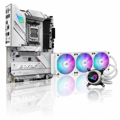 KIT MOTHER ASUS (AM5) ROG STRIX B850-A GAMING WIFI + WATER COOLER ASUS ROG STRIX LC III 360 ARGB WHITE