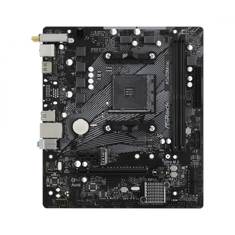 MOTHER ASROCK (AM4) A520M WIFI-AC+BT (BULK)
