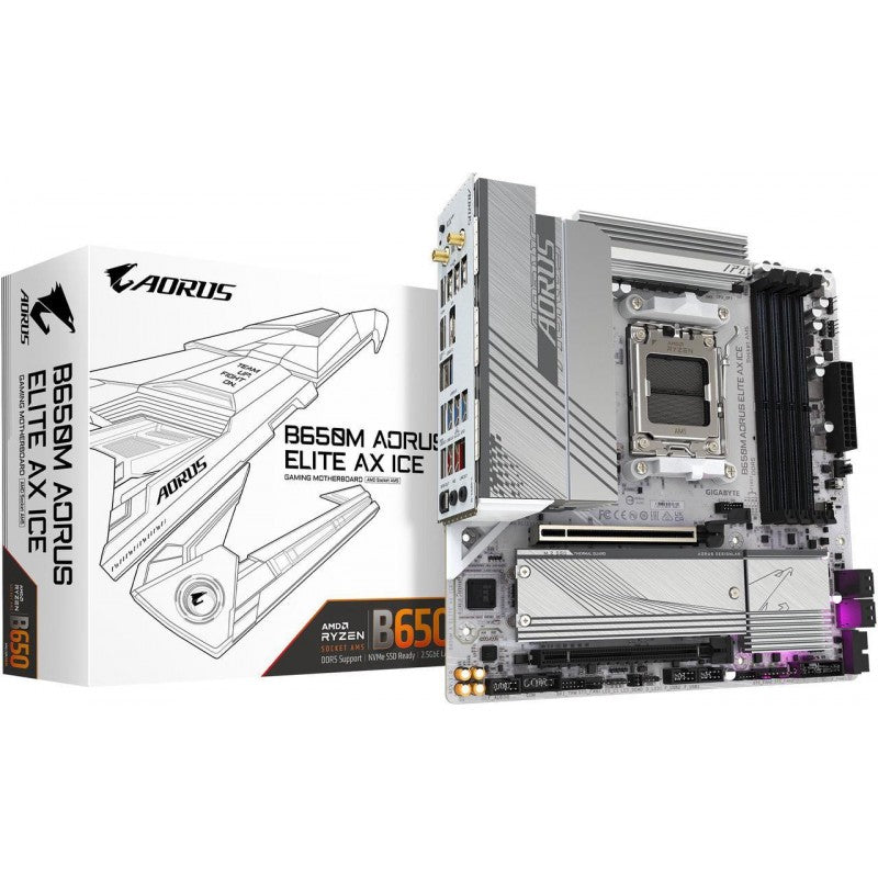 MOTHER GIGABYTE (AM5) B650M AORUS ELITE AX ICE