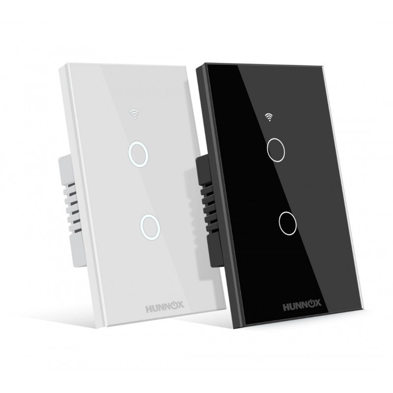 TECLA HUNNOX SMART TACTIL 2 CANALES NEGRO