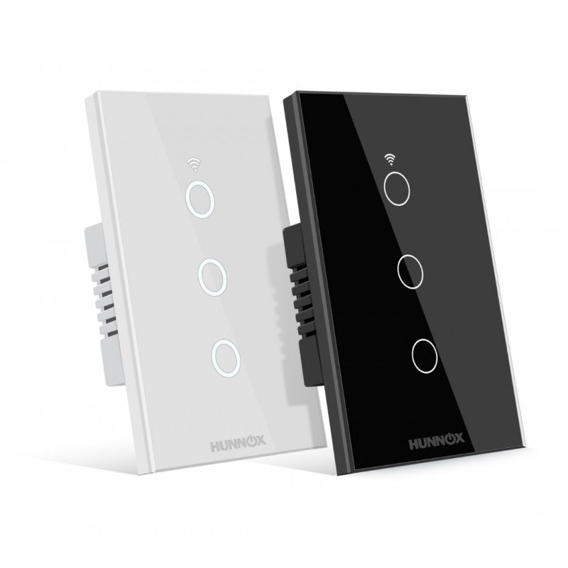 TECLA HUNNOX SMART TACTIL 3 CANALES BLANCO