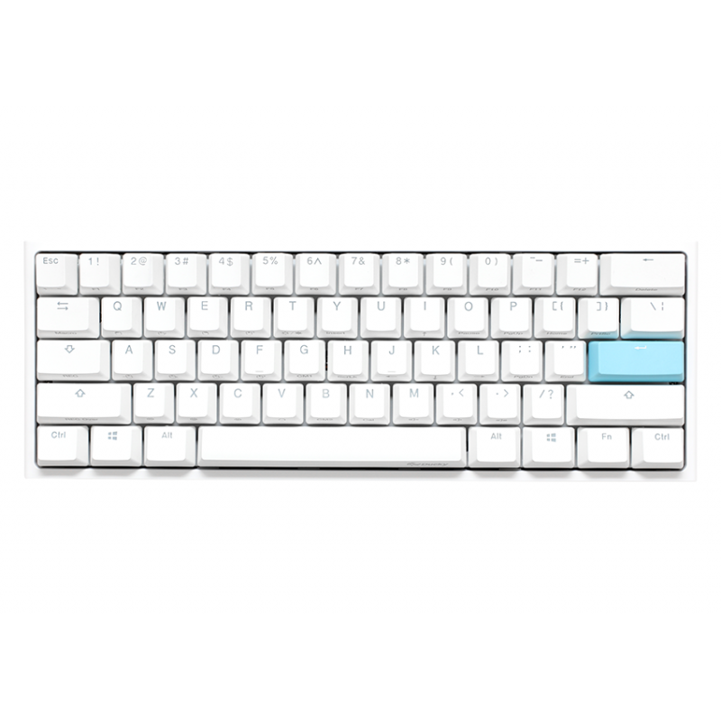 TECLADO GAMER DUCKY ONE 2 MINI RGB WHITE KAIH BOX BROWN SWICHT DOUBLE-SHOT PBT MECANICO
