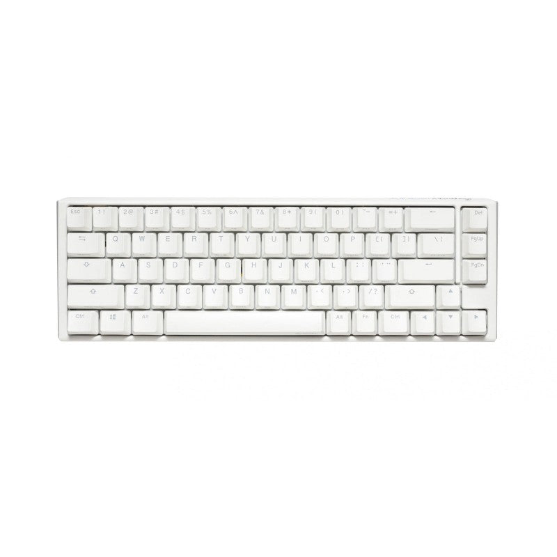 TECLADO MECANICO DUCKY ONE 3 SF TECLAS BLANCAS INTERRUPTOR ROJO INGLES PBT DOBLE DISPARO SIN COSTURAS ESTUCHE SUPERIOR BLANCO ESTUCHE INFERIOR BLANCO
